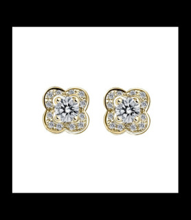 MAUBOUSSIN Boucles d'Oreilles MAUBOUSSIN Collection Chance Of Love Or Jaune Diamants