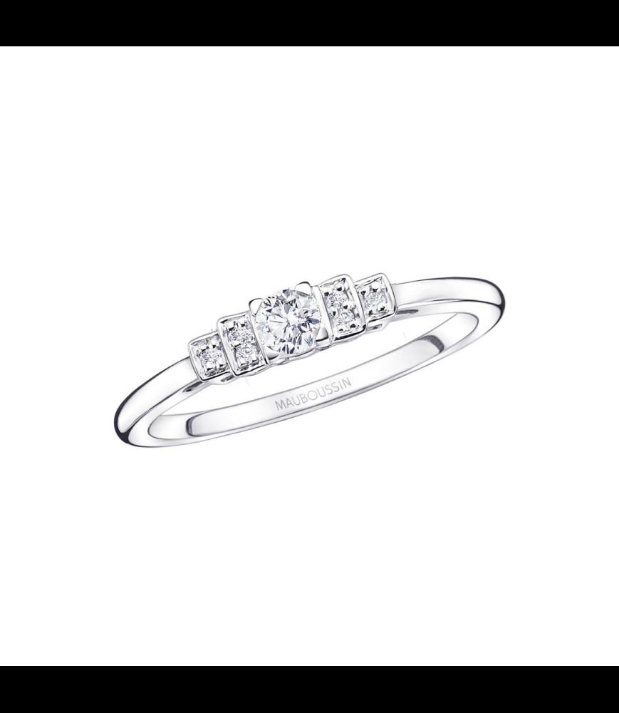 MAUBOUSSIN Bague Solitaire MAUBOUSSIN "Un Printemps 1930" en Or et Diamant TAILLE 52