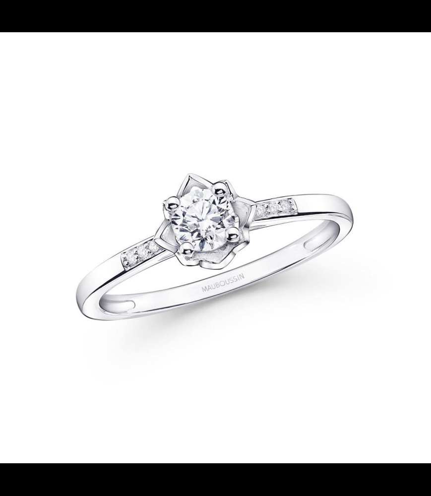 MAUBOUSSIN Solitaire Ma Reine d'Amour N°3 DOIGT 53 OU 55 à choisir