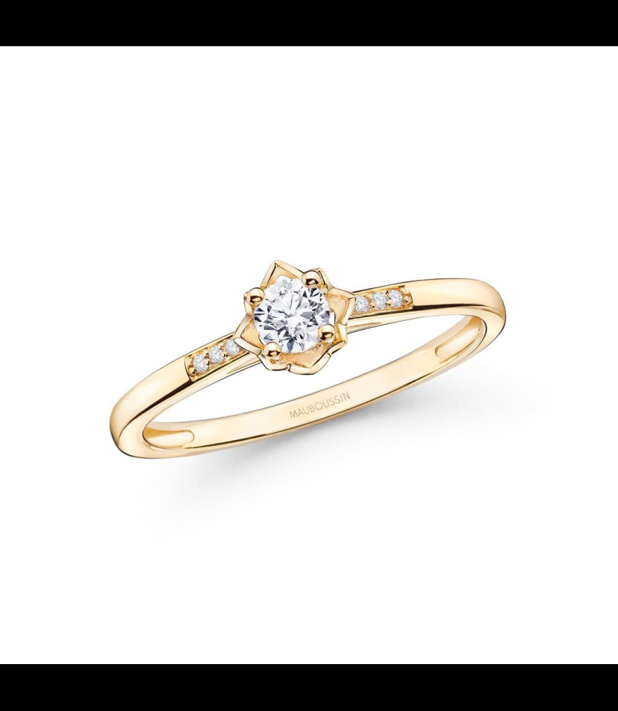 MAUBOUSSIN Solitaire Ma Reine d'Amour N°2 OR JAUNE doigt 54 uniquement