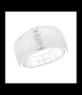 MAUBOUSSIN bague femme mauboussin Un Petit Pont d'Amour OR 750/1000 blanc et diamants taille 53