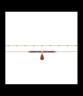 LES CADETTES BRACELET CHAÎNE PÉTALE Bracelet fin et délicat, finition dorée