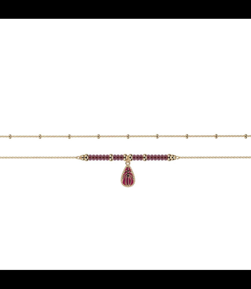 LES CADETTES BRACELET CHAÎNE PÉTALE Bracelet fin et délicat, finition dorée