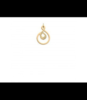 LES GEORGETTES Pendentif laiton doré   16mm