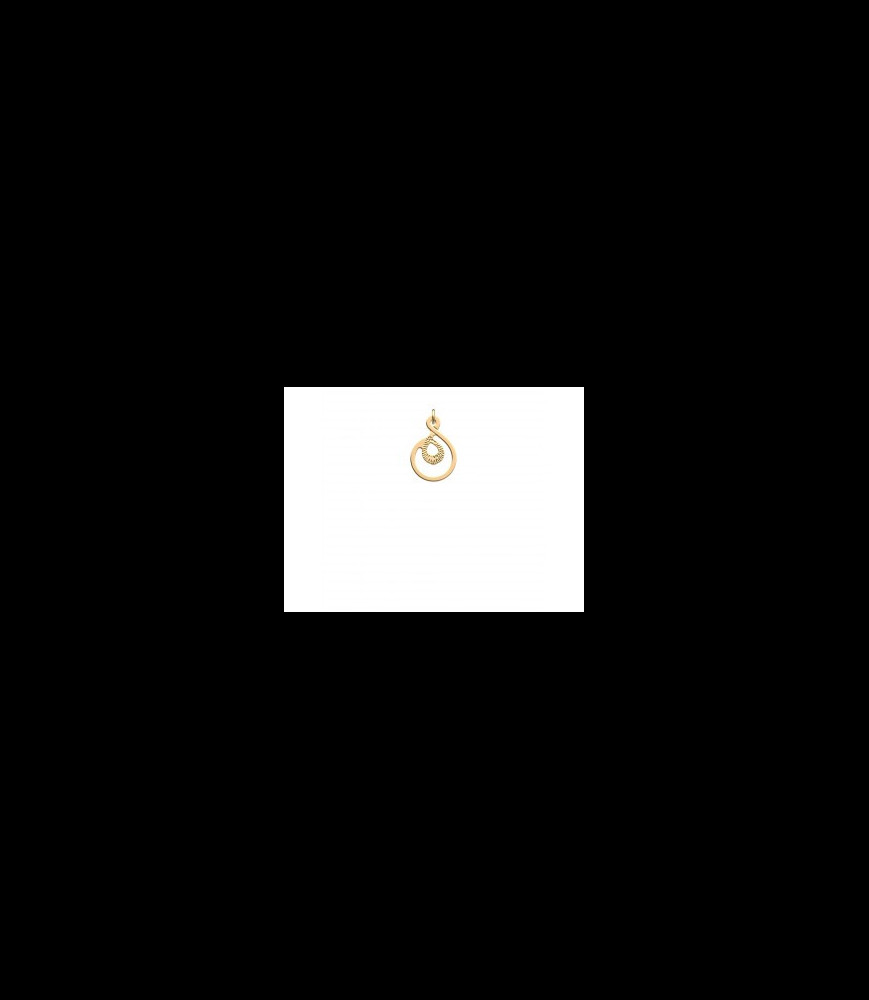 LES GEORGETTES Pendentif laiton doré   16mm