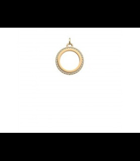 LES GEORGETTES Pendentif laiton doré   16mm
