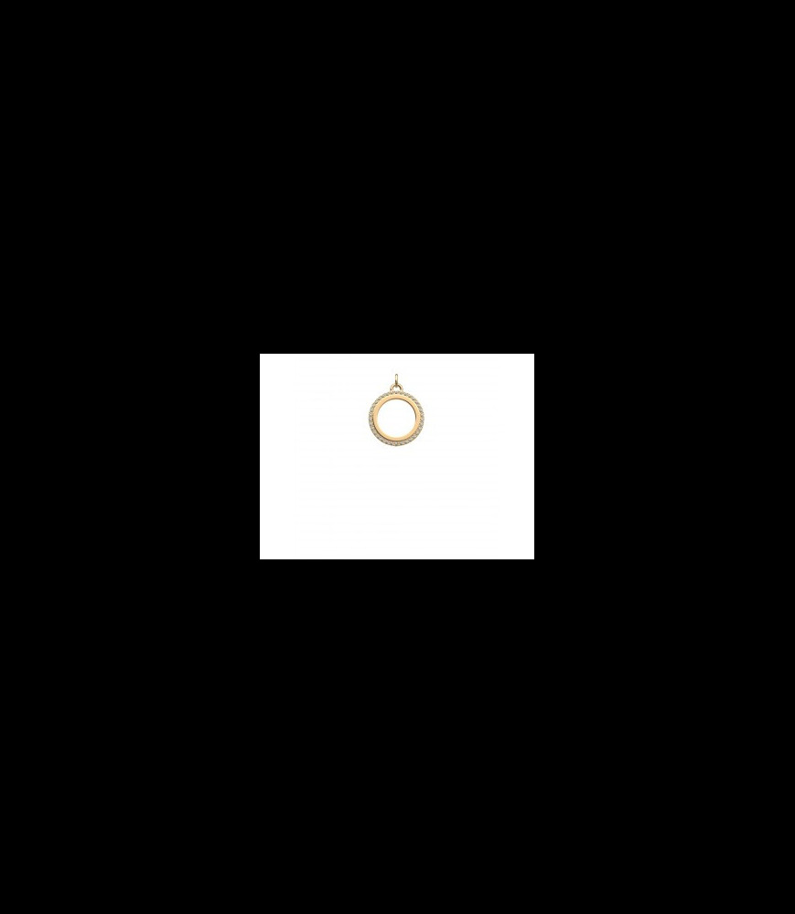 LES GEORGETTES Pendentif laiton doré   16mm