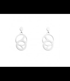 LES GEORGETTES Boucles d'oreilles Les Georgettes - Boucles finition argent 25 mm