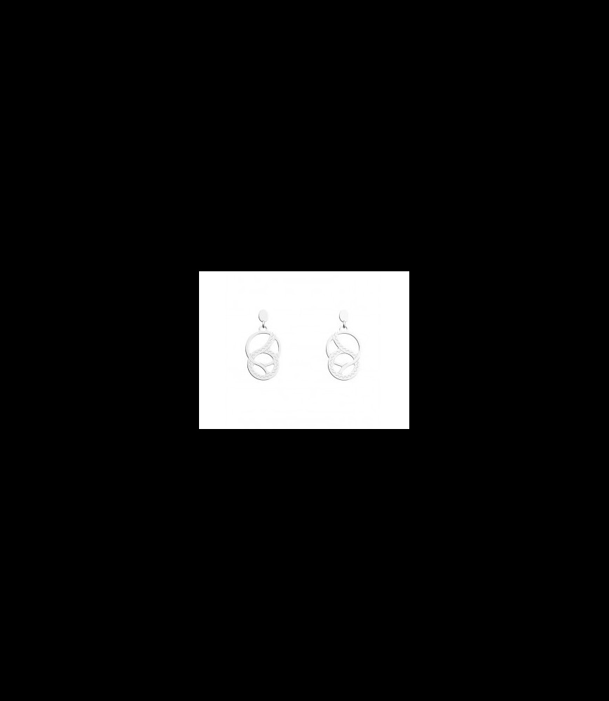 LES GEORGETTES Boucles d'oreilles Les Georgettes - Boucles finition argent 25 mm
