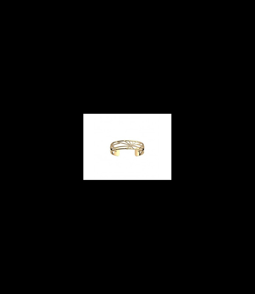 LES GEORGETTES manhette laiton doré motif palmier   14mm