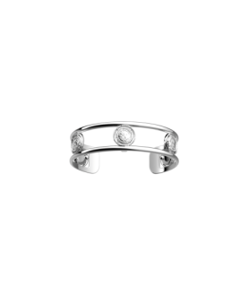 LES GEORGETTES Bracelet manchette Les Georgettes Pépite en laiton finition argentée, 14mm