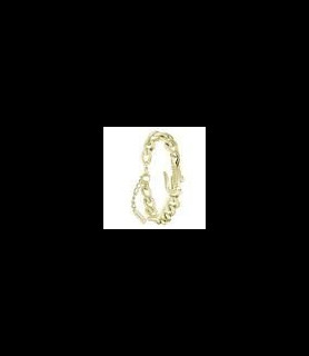 LACOSTE Gourmette Mixte Crocodile Doré 19 CM
