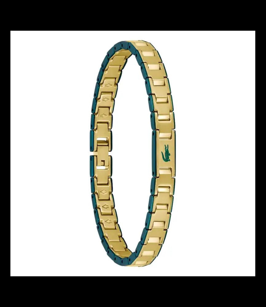 LACOSTE Bracelet Homme Metropole edge Vert, Doré