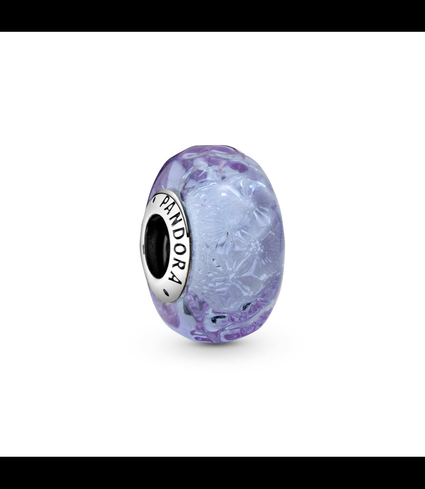 PANDORA Charm Lavande en verre de Murano ondulé 798875C00