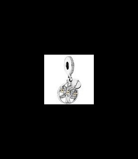 PANDORA Charm pendentif arbre de vie scintillant Or 585/1000e, Argent 925/1000e