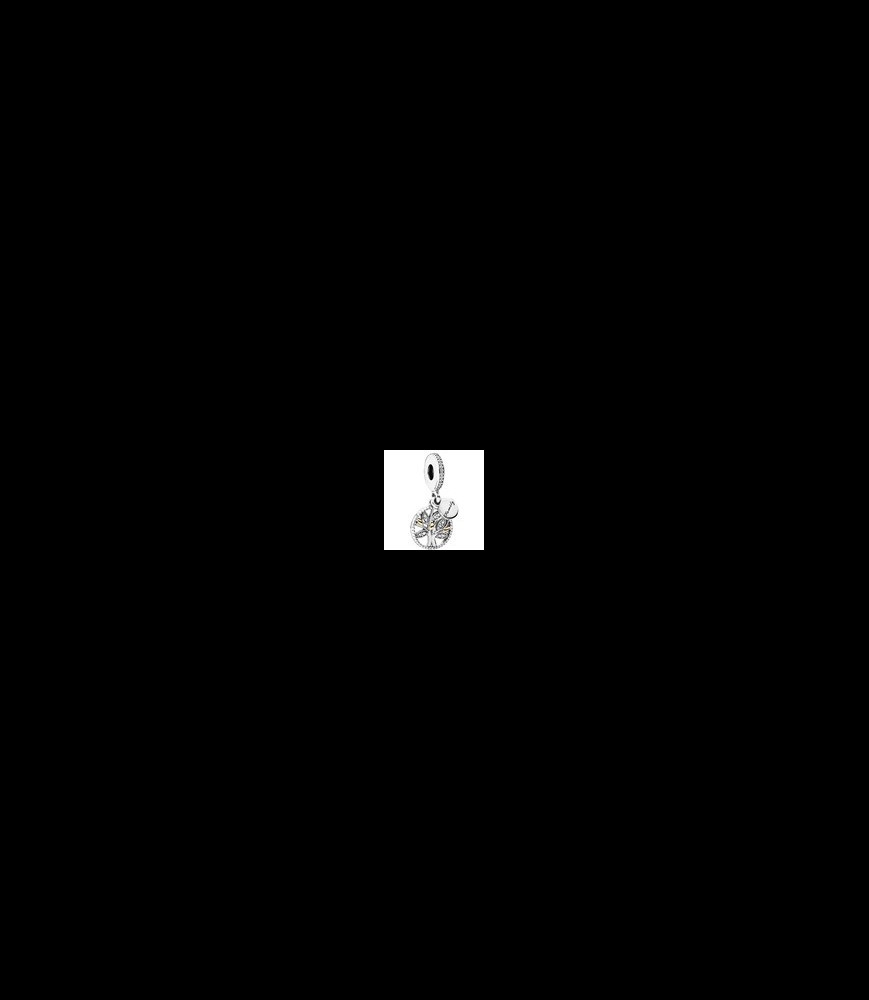 PANDORA Charm pendentif arbre de vie scintillant Or 585/1000e, Argent 925/1000e