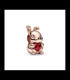 PANDORA Charm Année Chinoise du Lapin résine avec cristal de synthèse