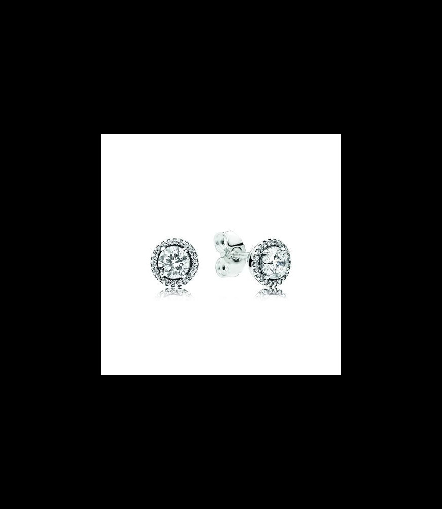 PANDORA Clous d’oreilles rond scintillant