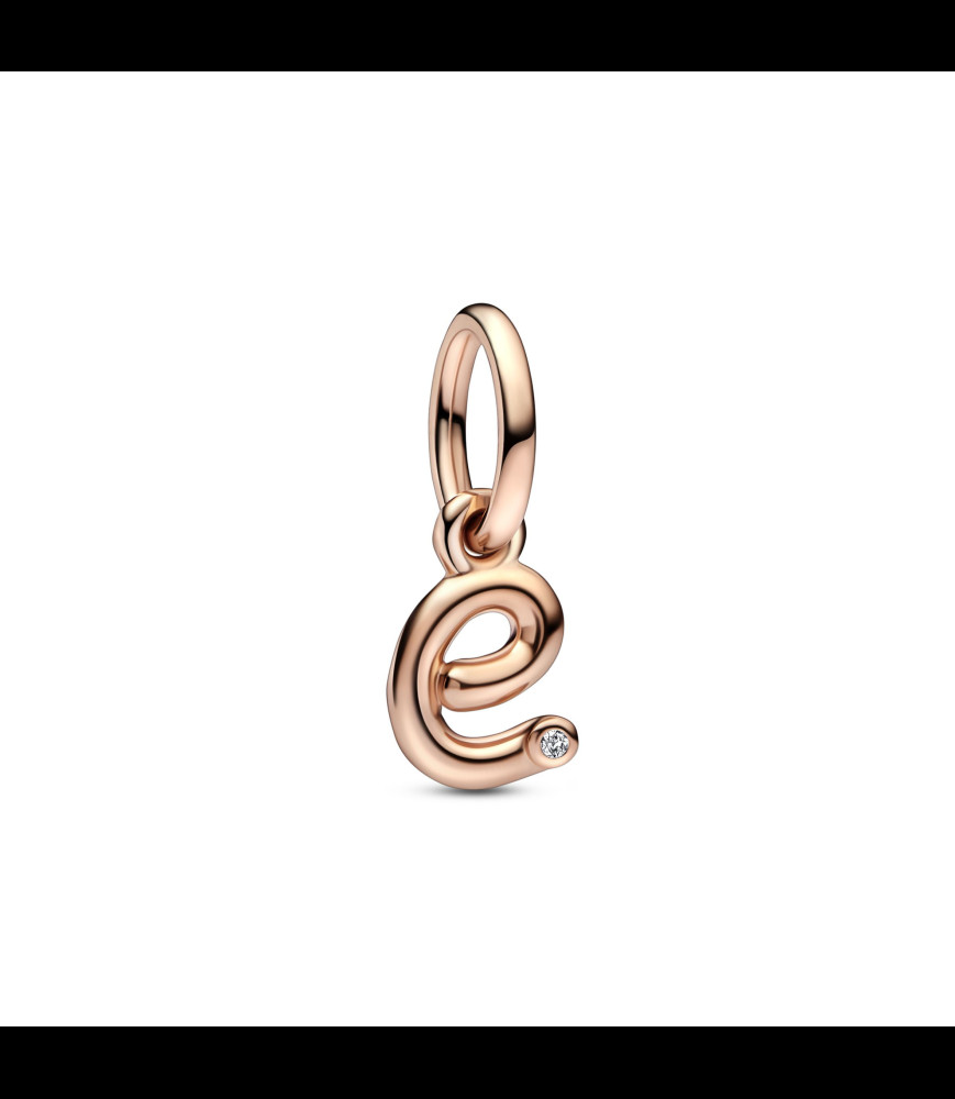 PANDORA Charm-pendentif Lettre E script