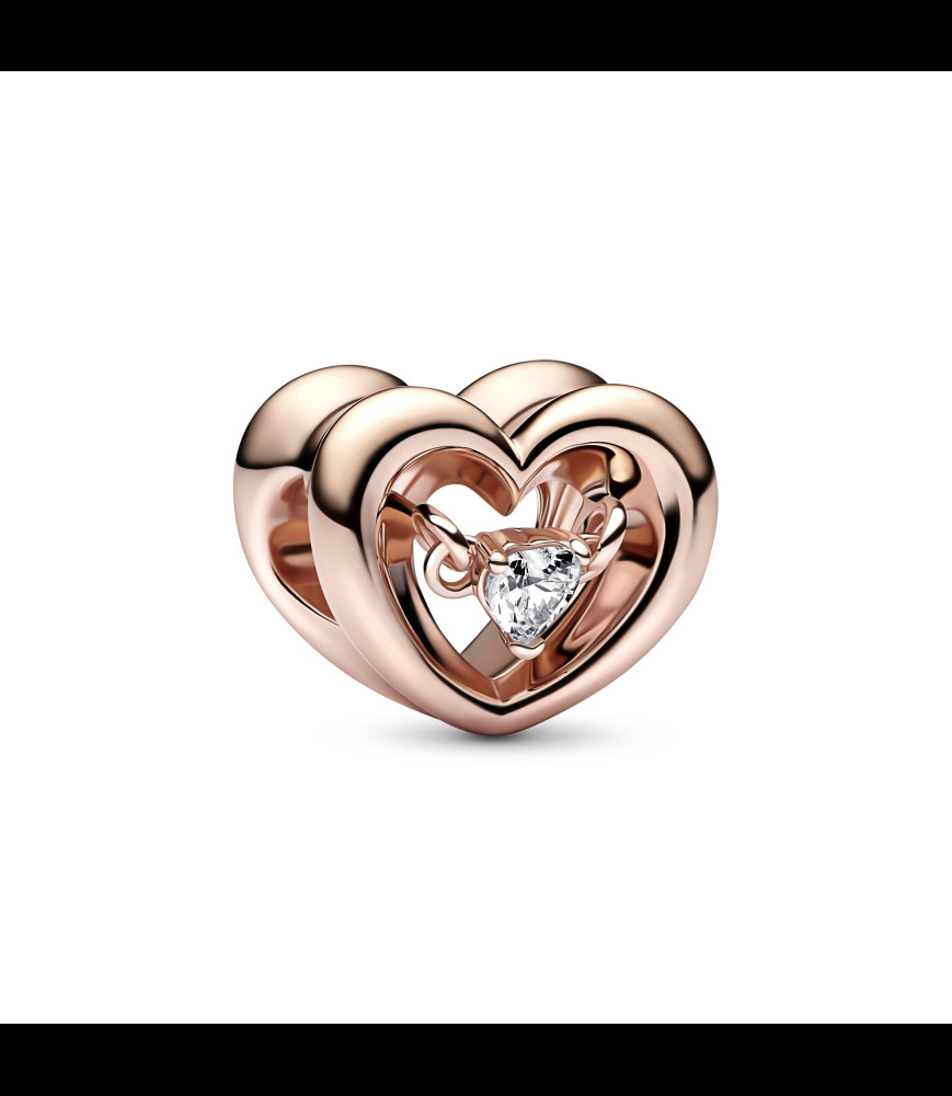 PANDORA charms coeur oxyde de zirconium rose gold