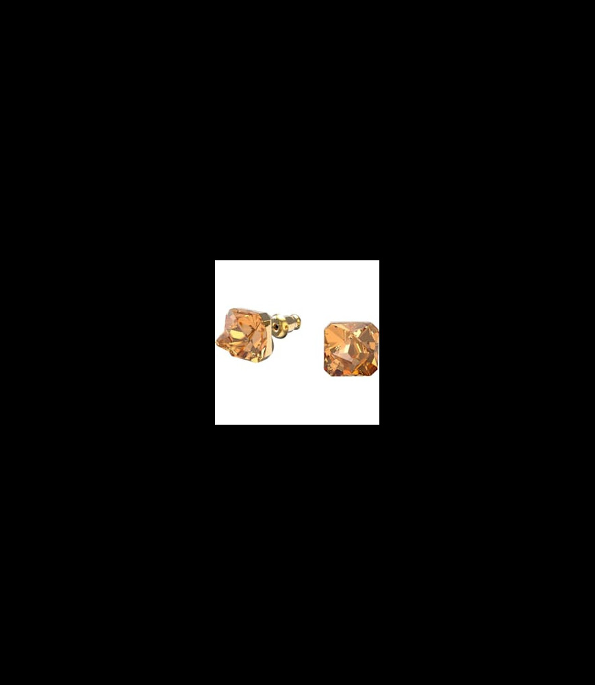 SWAROVSKI Clous d'oreilles Ortyx Taille pyramide, Jaunes, Placage de ton or