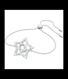 Bracelet Stella  Blanc, Métal rhodié