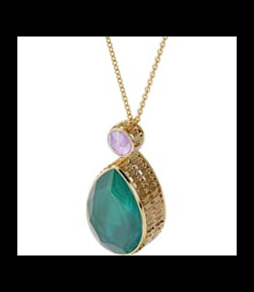 SWAROVSKI Collier Orbita Taille goutte, Multicolore, Placage de ton or