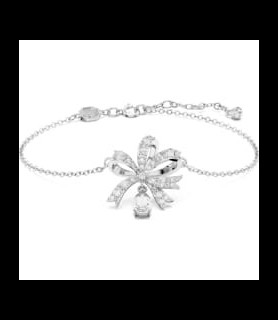 SWAROVSKI Bracelet Volta Nœud, Blanc, Métal rhodié