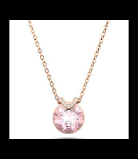 SWAROVSKI Pendentif Bella V Coupe ronde, Rose, Placage de ton or rosé
