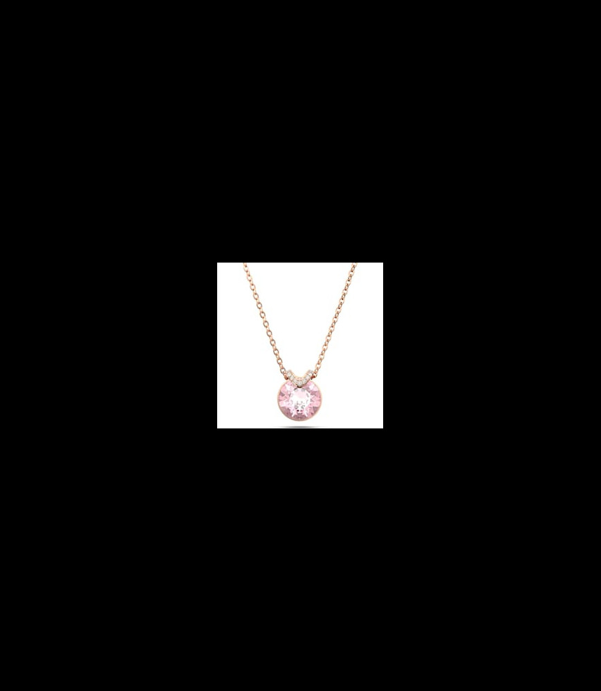 SWAROVSKI Pendentif Bella V Coupe ronde, Rose, Placage de ton or rosé