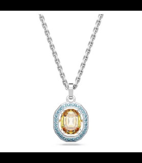 SWAROVSKI Pendentif Chroma Taille octogonale, Multicolore, Métal rhodié