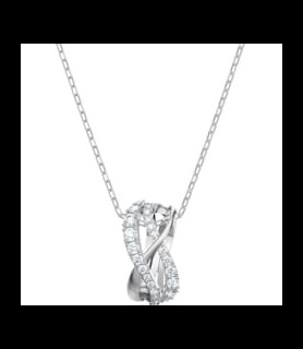 SWAROVSKI COLLIER SWAROVSKI EN MÉTAL BLANC ET CRISTAL