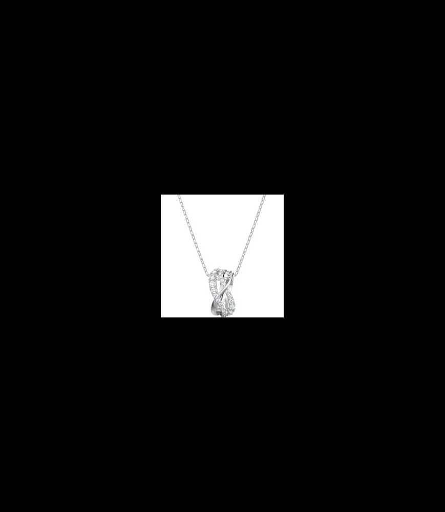 SWAROVSKI COLLIER SWAROVSKI EN MÉTAL BLANC ET CRISTAL