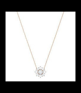 SWAROVSKI Pendentif Sunshine Tailles variées, Soleil, Blanc, Placage de ton or rosé
