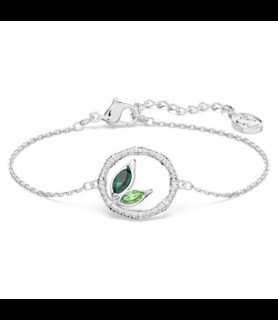 SWAROVSKI Bracelet Dellium Bambou, Vert, Métal rhodié