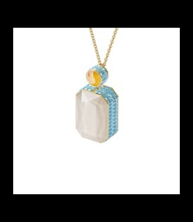 SWAROVSKI Collier OrbitaCristal taille octogone, Multicolore, Métal doré