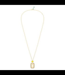 SWAROVSKI Collier OrbitaCristal taille octogone, Multicolore, Métal doré
