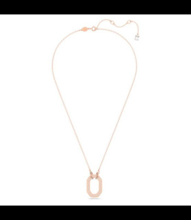 SWAROVSKI Pendentif Dextera Forme octogonale, Pavé, Blanc, Placage de ton or rosé