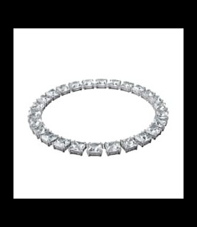 SWAROVSKI Collier Millenia Taille Carré, Blanc, Métal rhodié