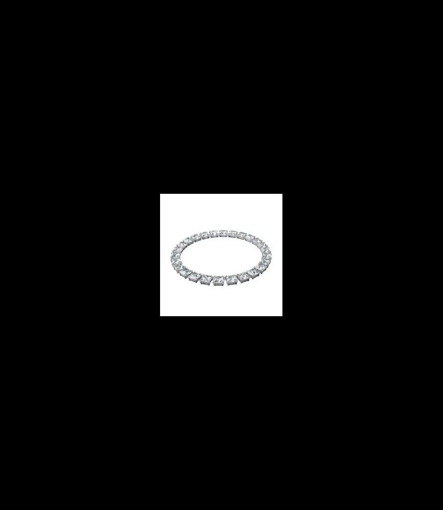 SWAROVSKI Collier Millenia Taille Carré, Blanc, Métal rhodié