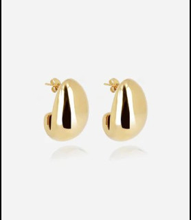 ZAG BIJOUX Boucles d oreilles acier doré