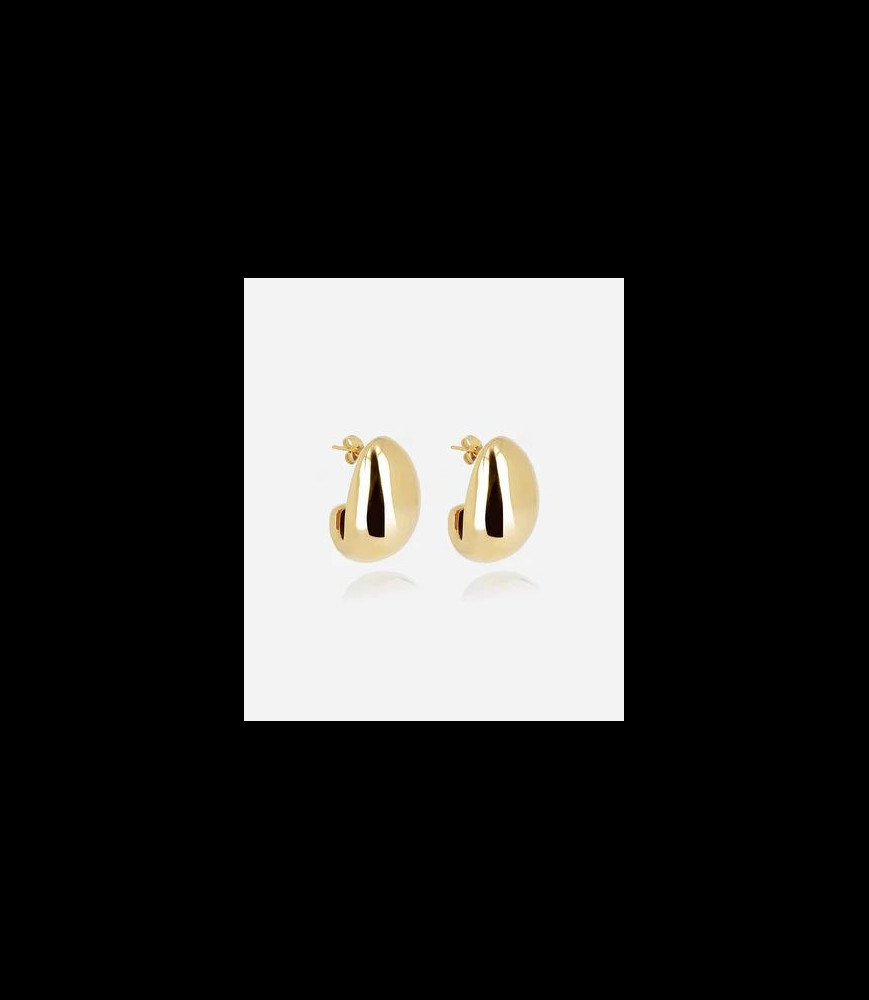 ZAG BIJOUX Boucles d oreilles acier doré