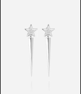 ZAG BIJOUX Boucles d oreilles acier étoiles