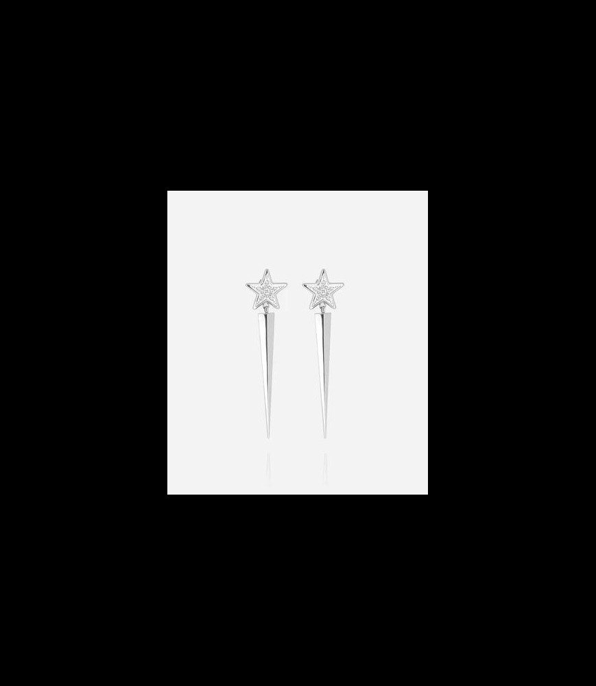 ZAG BIJOUX Boucles d oreilles acier étoiles