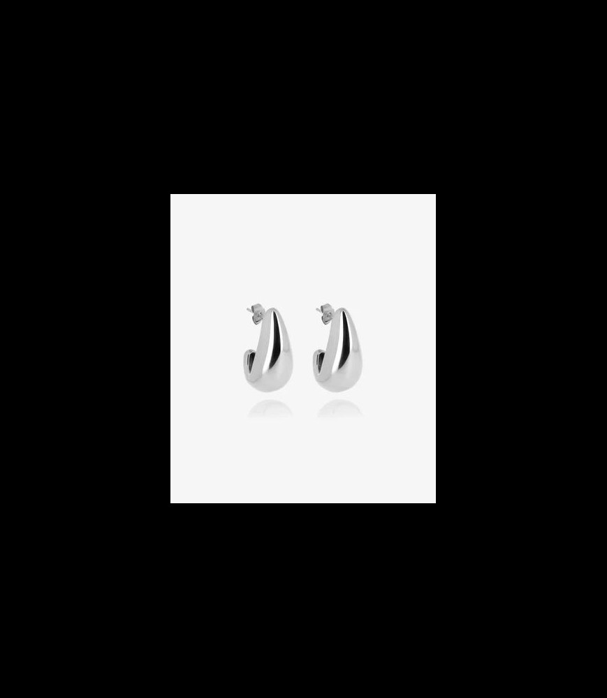ZAG BIJOUX Boucles d oreilles acier   longueur 20 mm