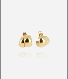 ZAG BIJOUX Boucles d oreilles acier doré