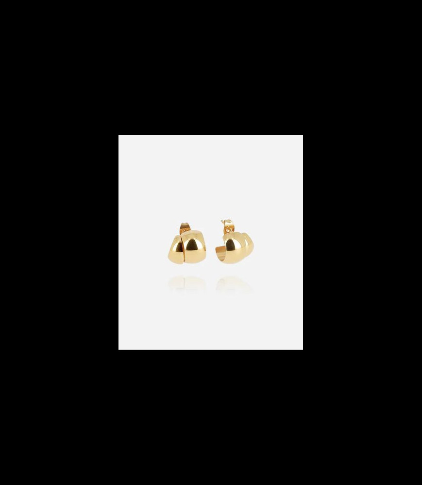 ZAG BIJOUX Boucles d oreilles acier doré