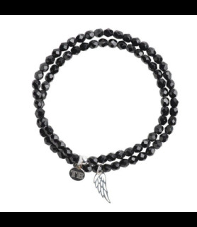 TETES BLONDES ANGEL Noir Collier OU Bracelet 2 tours