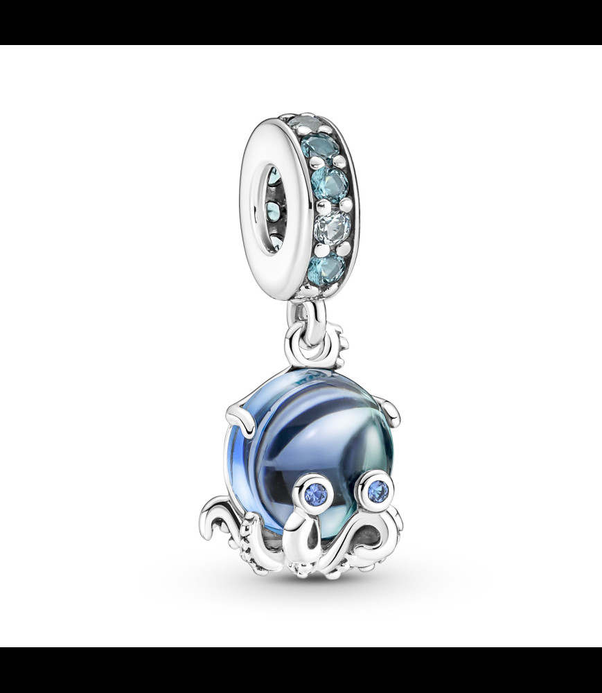 PANDORA Charm Pendant Poulpe Adorable en Verre de Murano  791694C01