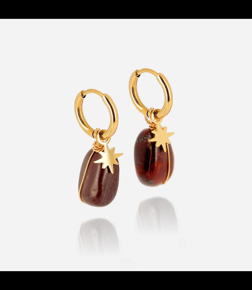 ZAG BIJOUX Boucles doreilles acier doré